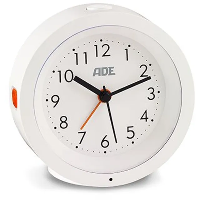ADE Analoge Alarmklok Met Verlichting - Incl. 2x Aa Wit