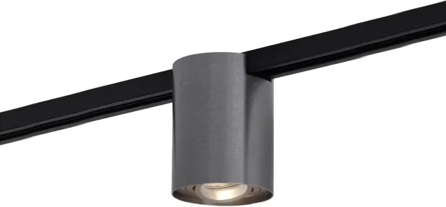 QAZQA moderne railsysteem verlichting, railverlichting - Iconic Rondoo Up - gunmetal, rond, 10cm, ideaal als keuken en lamp woonkamer