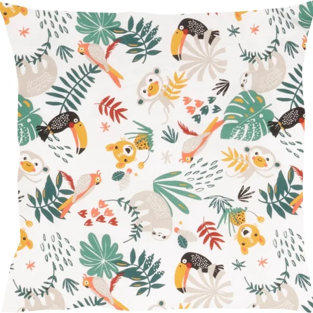 BINK Bedding Sierkussen Zoë 50 x 50 incl vulling Oker, zwart, wit, groen, oranje, grijs