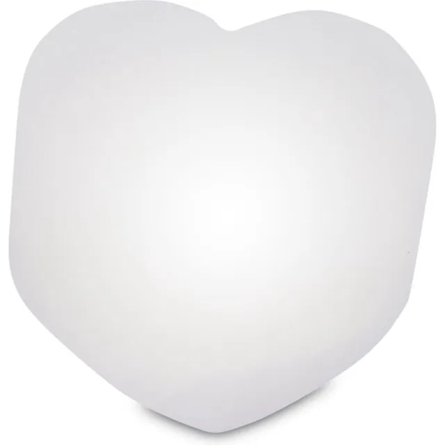 Himalaya Salt Dreams , Wit Zoutlampje met LED verlichting op Houten voet, Hart, 46411, 9x9x6cm