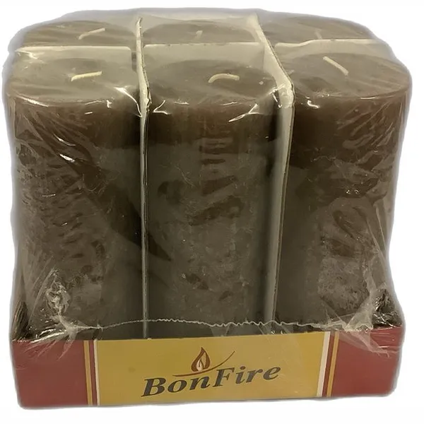 Bonfire Stompkaarsen Zandkleur (6 stuks)
