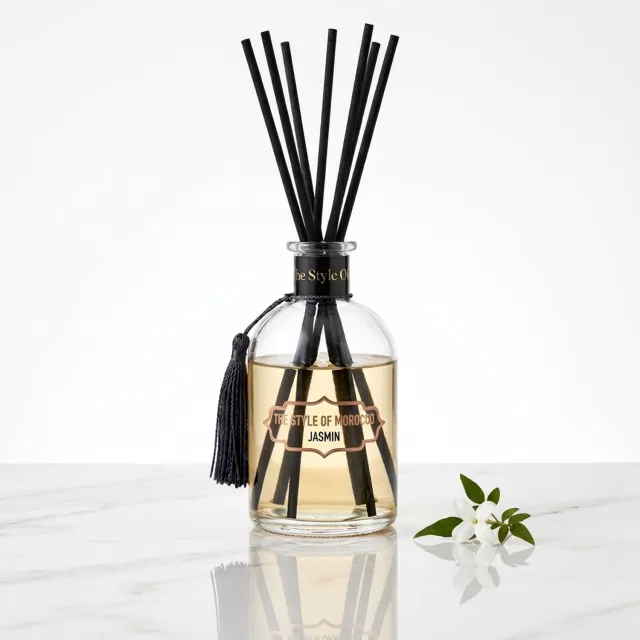 The Style Of Morocco Geurstokjes Jasmin - Maison d’Ambiance - 200 ml Transparant