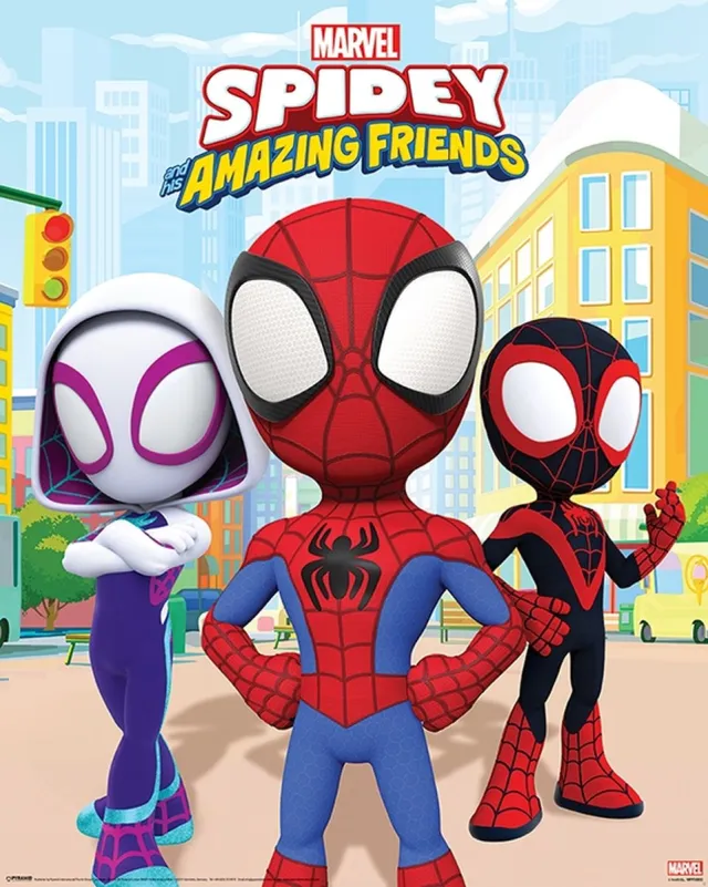 Marvel Spidey And His Amazing Friends Power Of 3 Poster 40x50cm Multi color