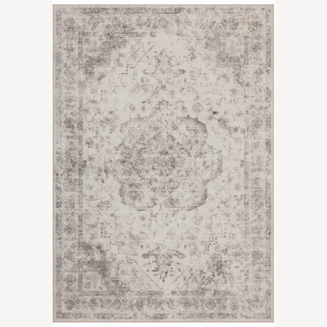 Moonay Vintage Vloerkleed Atlas Medaillon 280x370 cm - Wasbaar Antislip Beige
