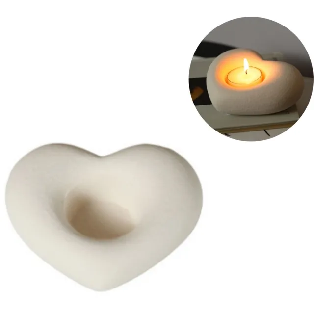 Sanorum 1stuk - Kandelaar - Keramische kandelaar - Ideaal als middelpunt voor bruiloften, feesten en romantische diners - Creatief ontwerp voor feestelijke decoraties en cadeaus - Hartvormige kandelaar - Wit