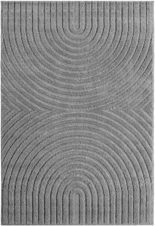 Dutch XXL Japandi Vloerkleed | Tapijt | Art | Bogen | Zilver | 80x150 cm