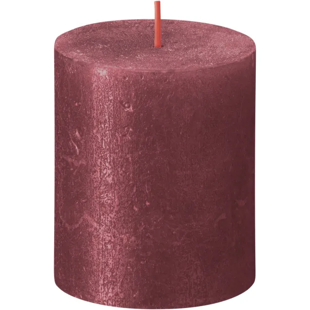 Bolsius Rustiek Stompkaars Hoogte 8 cm - Ø68 mm Rood
