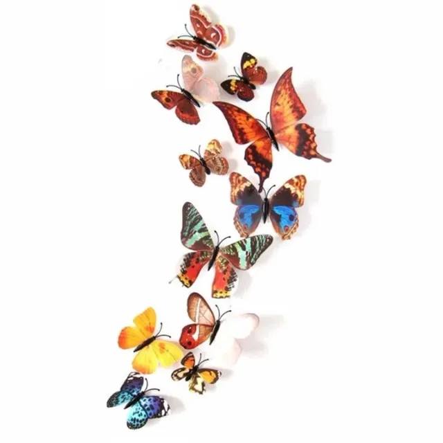 Cheaperito 3d Muurdecoratie Vlinders 12 Stuk I Muurvlinders I Muurstickers Vlinder I Herfst Motief