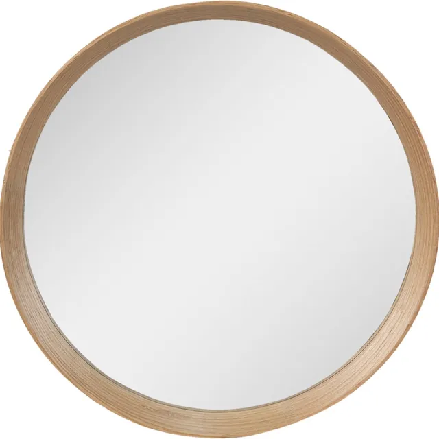 Clayre & Eef Spiegel Ø 50 cm Bruin Hout