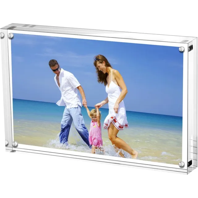 Ibenzoa Duurzame en Veilig Fotolijst voor 10x15 cm Foto's - Magnetische Sluiting Transparant