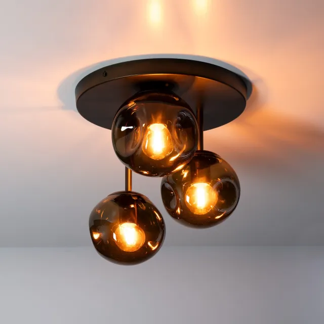 Hoyz Collection Plafondlamp Nova - Bruin - 30x30x33 cm