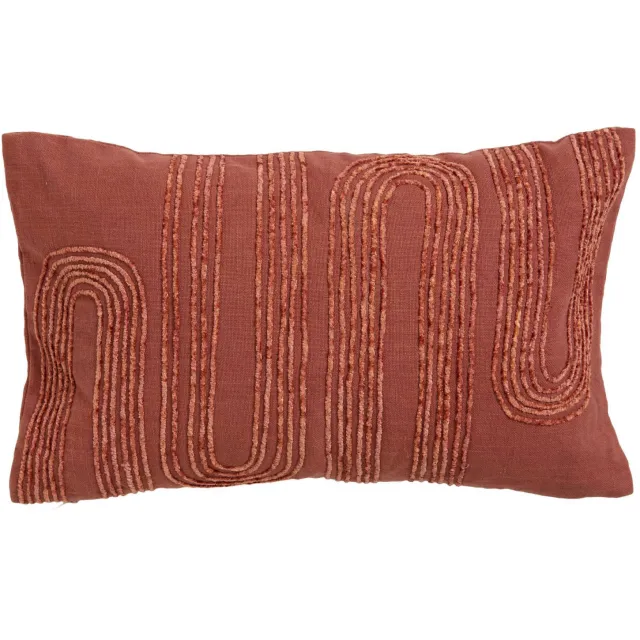 NOUS Living Lucera sierkussenhoes, 30x50 cm terra/rood