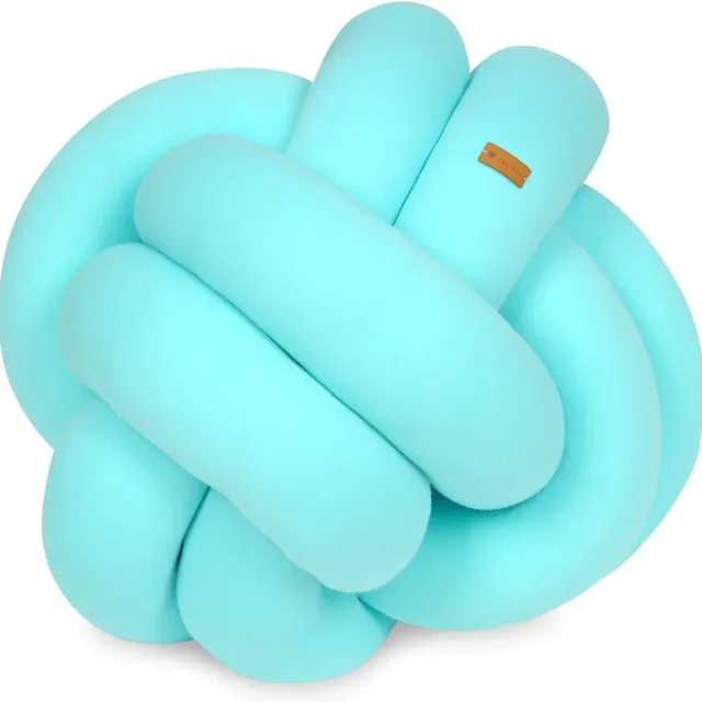 Viking Choice Knot kussen - turquoise - 35x35 cm - sierkussen Turkoois