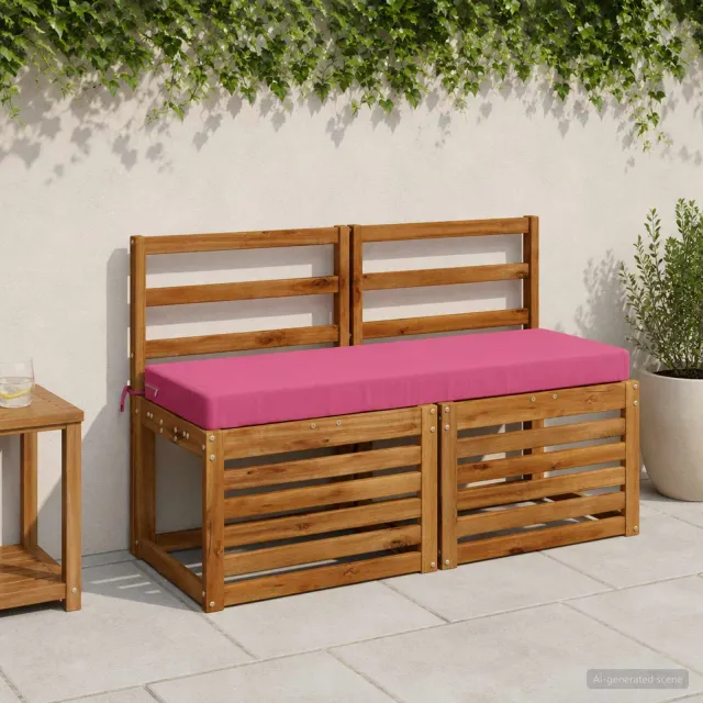 vidaXL Bankkussen SOEST 100% Polyester Roze 120 x 40 x 8 cm