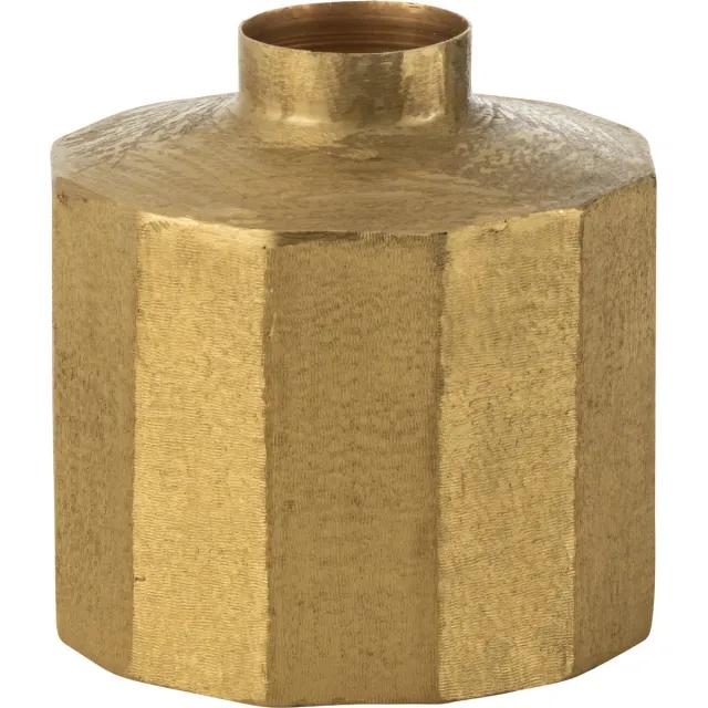 J-Line vaas Vierkant - metaal - goud - small - Ø 30 cm