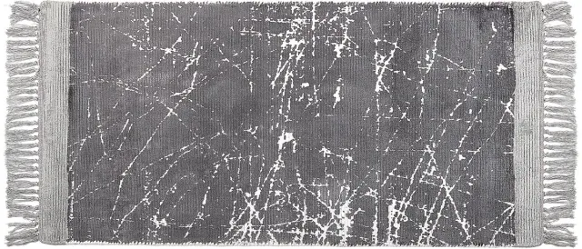 Beliani HANLI - Vloerkleed - Grijs - 80 x 150 cm - Viscose