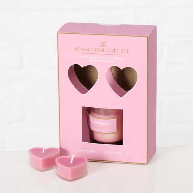 Boltze Home Kaarsen set 3-delig roze