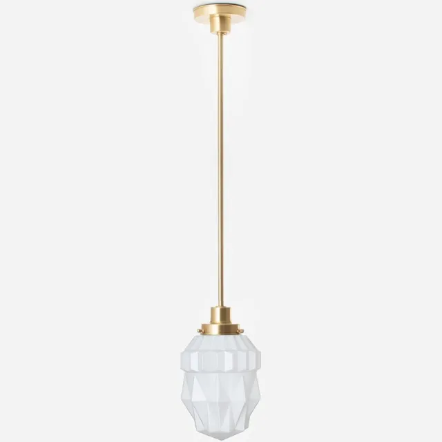 Coloured by Art Hanglamp Theatre 20's Messing - Art Deco Trade