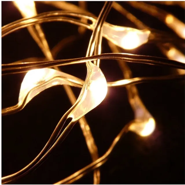 Anna's Collection Draadverlichting lichtsnoer - koper - 20 led lampjes - 100 cm - kerstverlichting