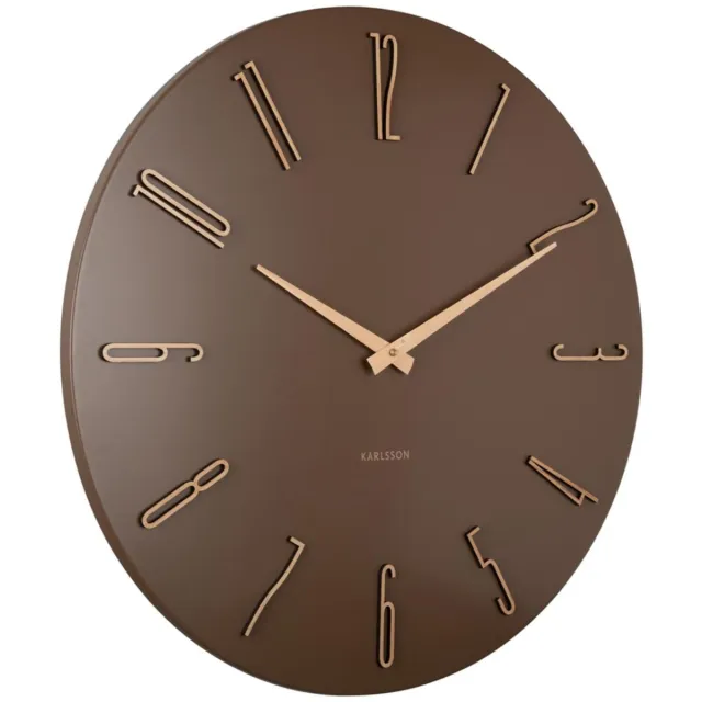 Karlsson Wandklok Esmerado Large - Bruin - 60x60x60cm - Wandklok Modern
