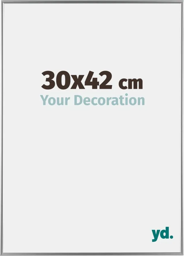 yd. Your Decoration - Fotolijst 30x42 cm - Kunststof - Zilver Hoogglans - Evry