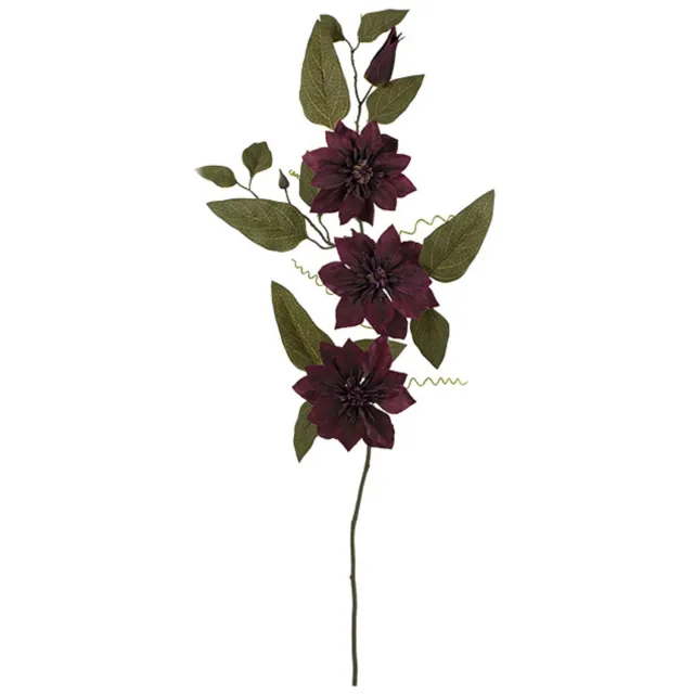 homebound by ky Kunsttak Clematis 81cm burgundy Rood
