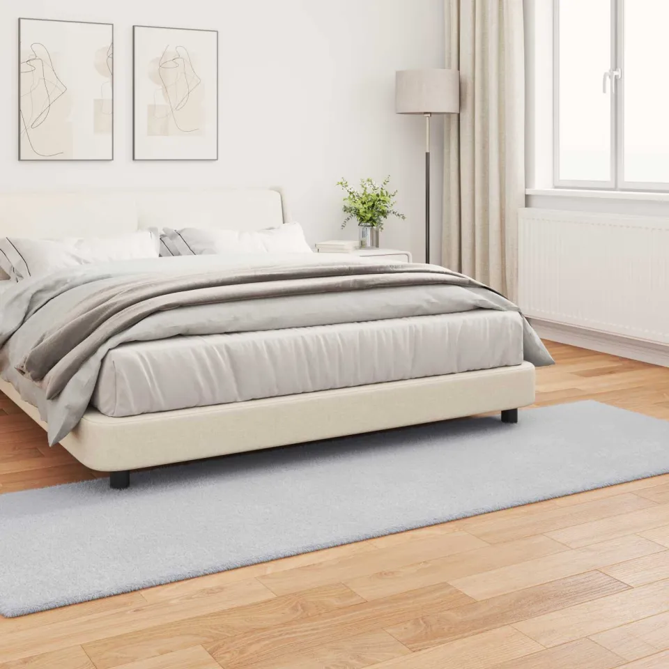 vidaXL Antislip vloerkleed van imitatie konijnenbont OLITE Grijs, foto 3