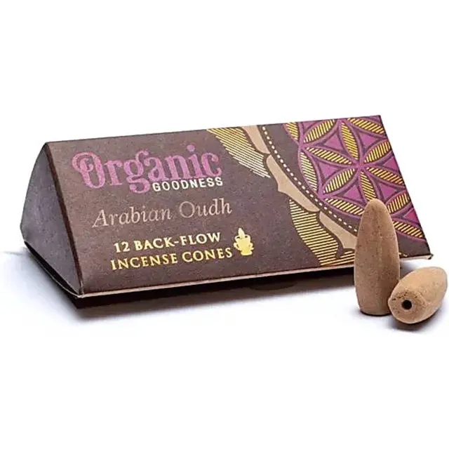 Song of India Organic Goodness - Arabische Oudh - Backflow - Wierookkegels - Song of india - doos 6 stuks