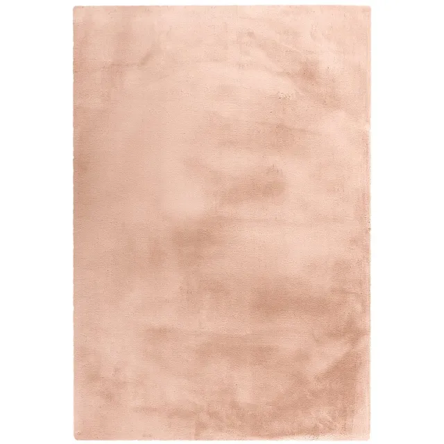 Padiro pluizig hoogpolig vloerkleed 200 x 290 cm - oudroze - modern effen ontwerp - voor vloerverwarming - van polyester en katoen