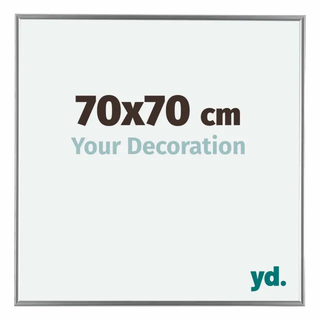 yd. Your Decoration - Fotolijst 70x70 cm - Kunststof - Zilver Hoogglans - Evry