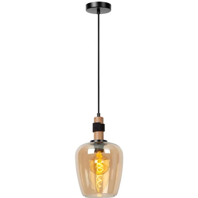 Lucide ILONA - Hanglamp - Ø22 cm - 1xE27 - Amber