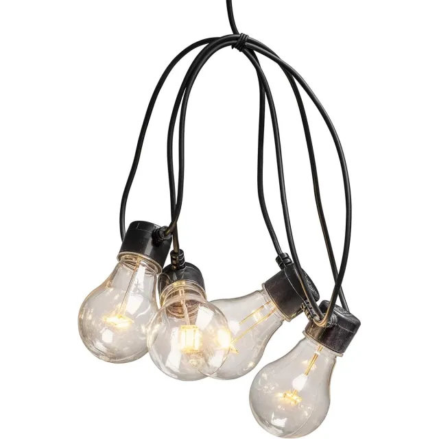 Konstsmide Sweden 2372-800 - Lichtsnoer op batterij - 5 LED - extra warmwit - timer - voor buiten