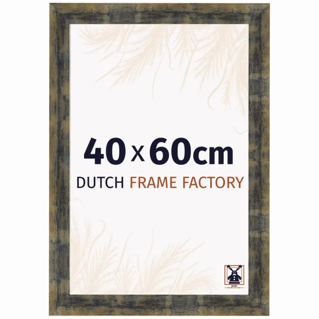 Dutch Frame Factory Fotolijst 40x60 cm - MDF - Blauw Goud Gemeleerd - Praag