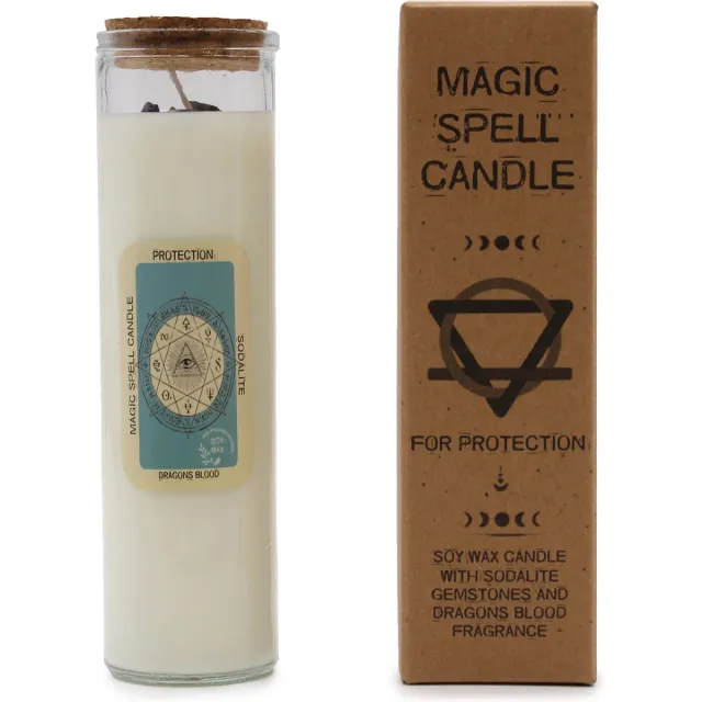 Ancient Wisdom Magic Candle - Geurkaars - Bescherming - Dragon Blood - 280g - 50 Branduren