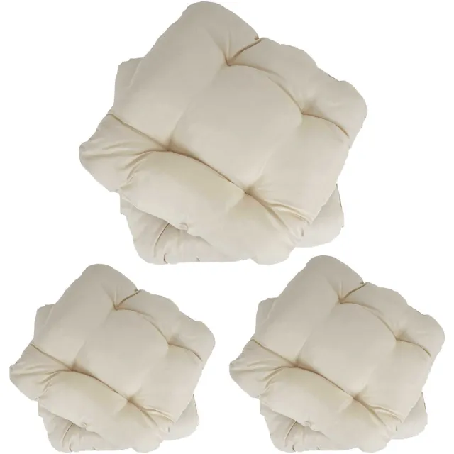 MCW Set van 6 zitkussens Dublin, stoelkussens 41x38x8cm ~ crème