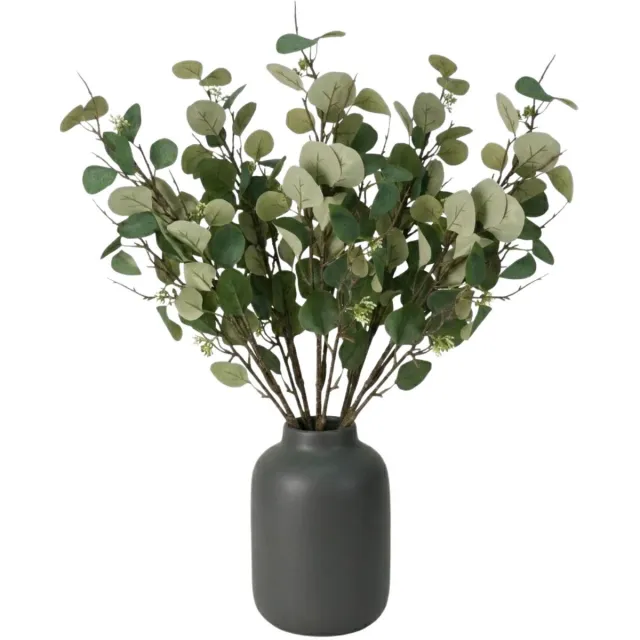 Bellatio Design Kunstplant takken Eucalyptus Narvik - 6x - 92 cm - lichtgroen - kunst zijdebloemen