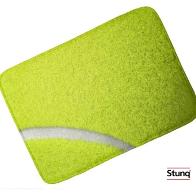 Stunq Deurmat met Tennisbalprint - Antislip Vloermat 40x60 cm Limoengroen