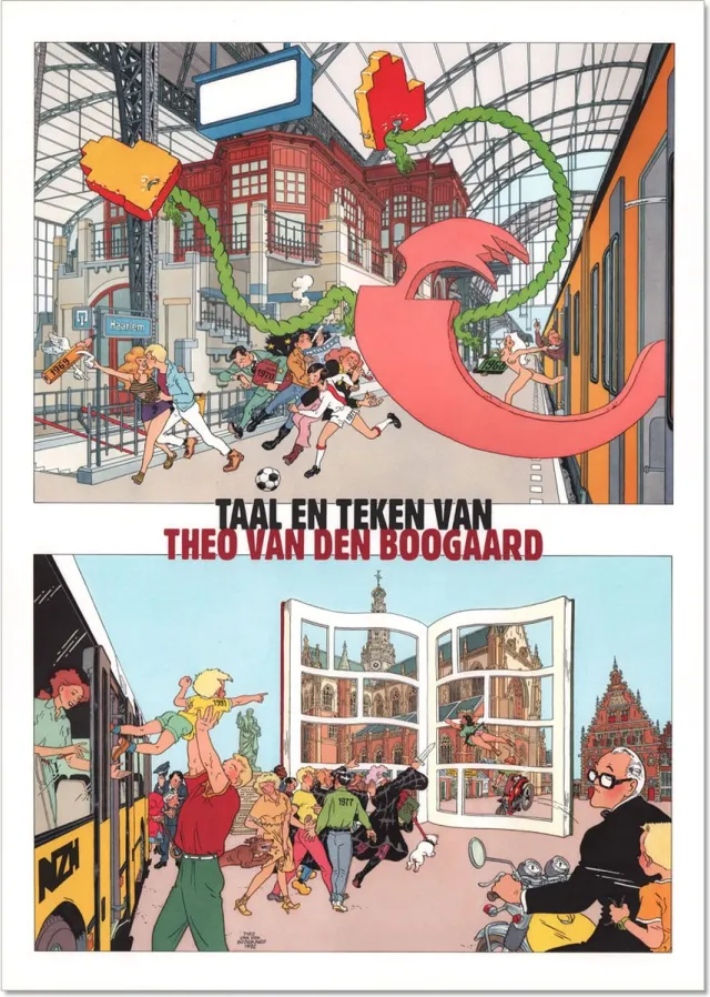 Theo van den Boogaard Poster Taal en Teken van Theo van den Boogaard - Haarlem - 1992 Multicolor