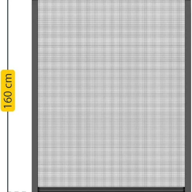 Schellenberg 70895 glasvezel vliegenscherm met aluminium frame en cassette insectenhor rolgordijn voor ramen Antraciet