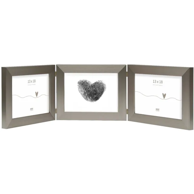 Deknudt Frames fotolijst S41VD1 H3H - zilver - drieluik - 3x 13x18 cm