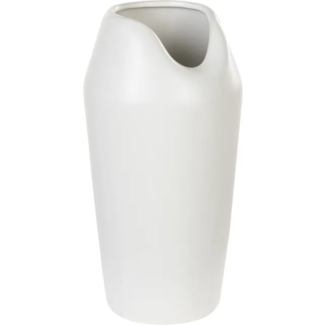 Beliani APAMEA - Decoratieve vaas - Wit - Keramiek