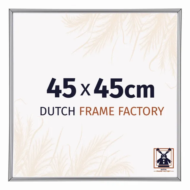 Dutch Frame Factory Fotolijst 45x45 cm - Kunststof - Zilver Hoogglans - Angers