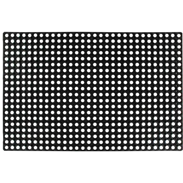 vidaXL Rubbermat 22 mm 80x120 cm Zwart