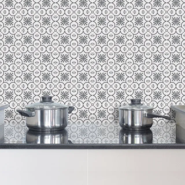 Ambiance Sticker Zelfklevende tegelmuurstickers voor keuken en badkamer - 24 Regina Azulejos tegelstickers - 24 stickers 10x10cm Multi color