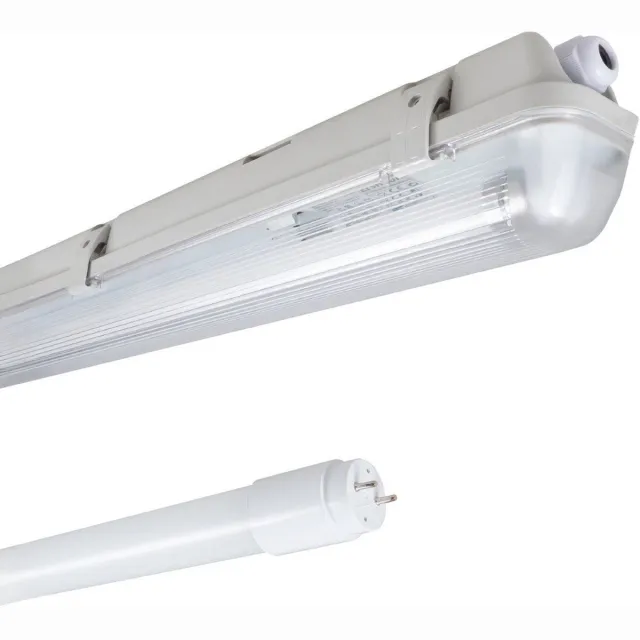LED's Light LED TL armatuur met sensor 120 cm - Bewegingssensor en nachtsensor - Waterdicht - 2100 lm Wit/transparant