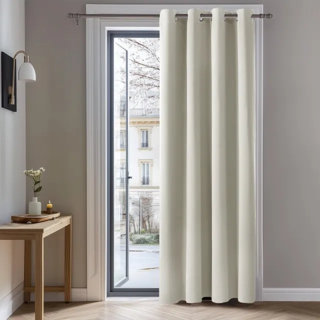 Ibenzoa Stijlvolle Thermische Verduisteringsgordijnen voor Woonkamer en Slaapkamer, Geluidsisolerend, 300x140 cm, Lichtbeige