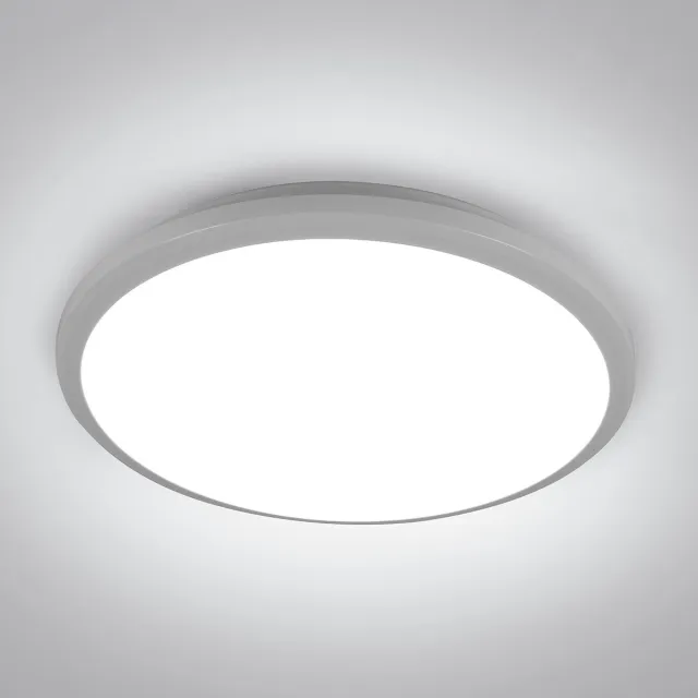 Riserva LED Plafondlamp Rond - 36W - 4050 lm - 6500K Koud Wit - Ø30 cm - Witte Spatwaterdichte LED Plafondlamp voor Badkamer, Keuken en Woonkamer