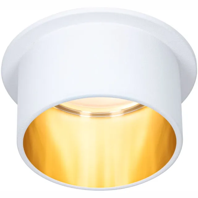 Paulmann LED-inbouwlamp 3-Step-Dim Gil Coin IP44 rond 68 mm Coin 6W 470lm 230V dimbaar 2700K Wit mat, Goud