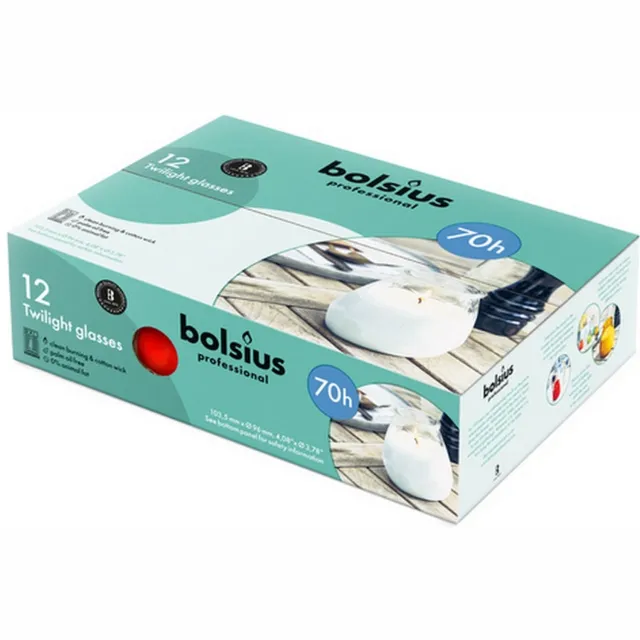 Bolsius Horeca Twilight - 104/96 - 12 stuks per verpakking - Rood