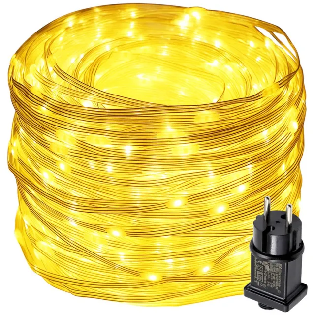 MUPOO Lichtsnoer Binnen en Buiten - 300 LED -30 meter - Met Stekker - Warm wit - 8 modi - Geheugenfunctie - Lichtslinger - Kerstverlichting- Fairy Lights - IP67 Waterdicht - Decoratie voor kerst - Tuinverlichting